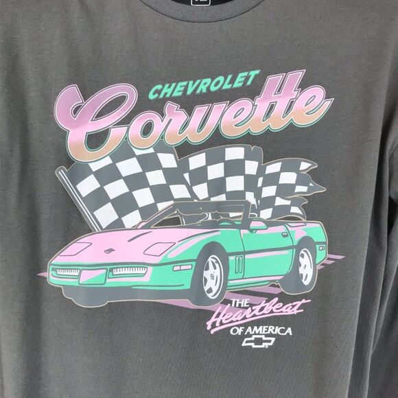 Art Class GM Chevrolet Corvette Graphic T-Shirt Girls' 2X Oversized Long Sleeve - Picture 3 of 10